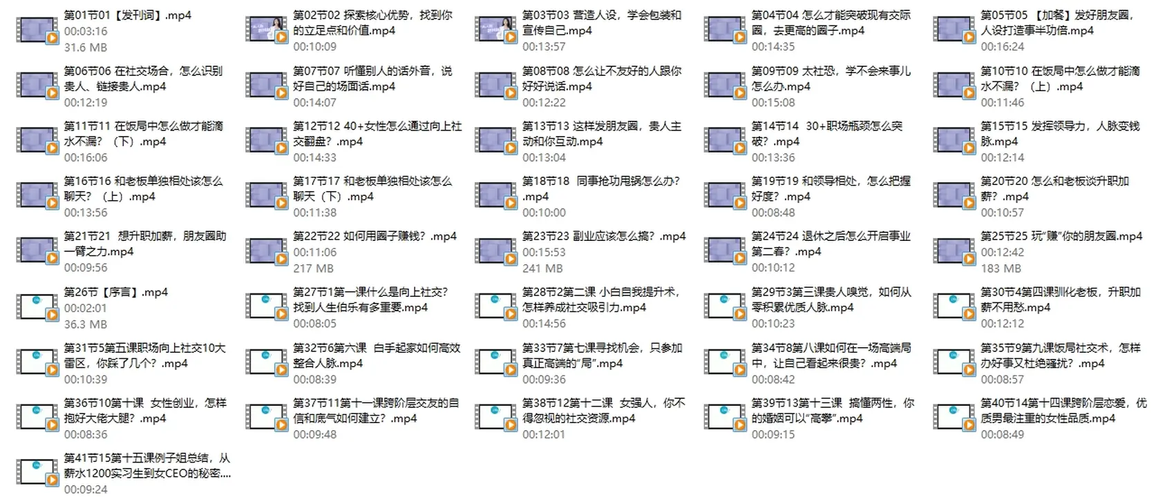 图片[3]-例子姐《向上社交2.0从人脉到钱脉》41节视频-孔雀海-图集网站地址【共享会员账号】